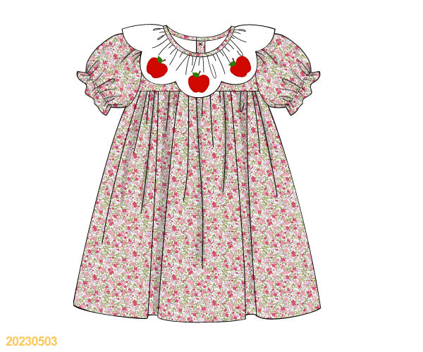 SCHOOL COLLECTION: Floral Apple Dress