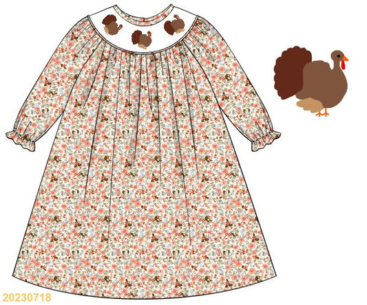 Abbie Floral Turkey Dress