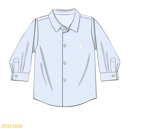 Easter Collection: Gingham Bunny Button Down