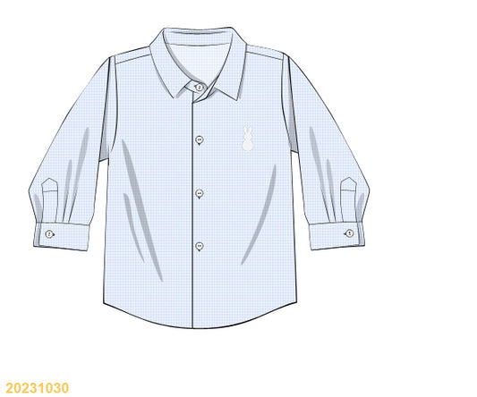 Easter Collection: Gingham Bunny Button Down