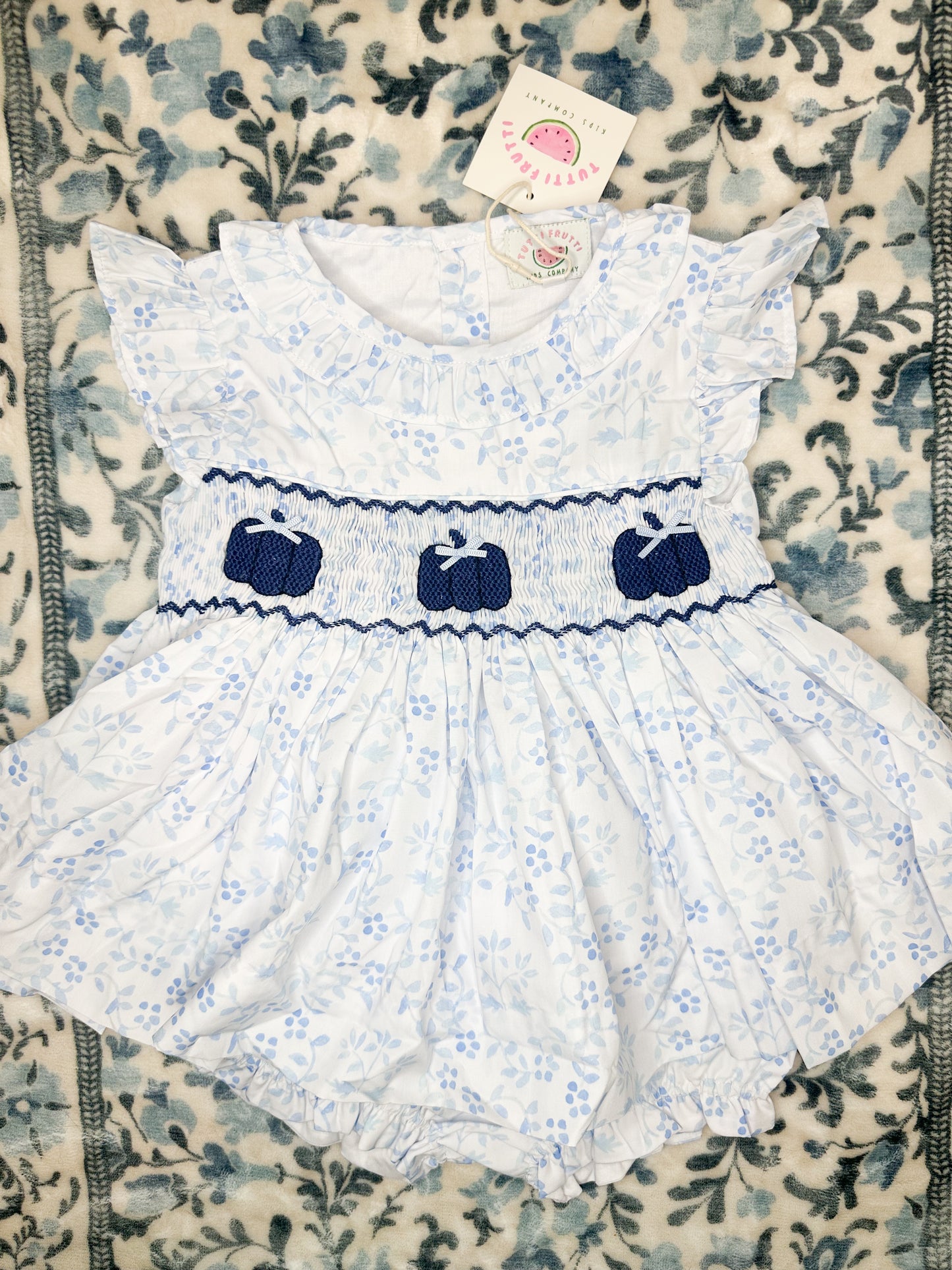 Chinoserie Pumpkin Bloomer Set/Dress