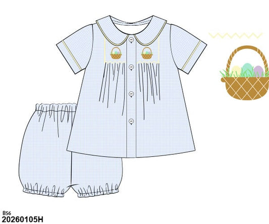 PRE SALE SHIPS MARCH: Easter Egg Hunt Bubble Shorts Set