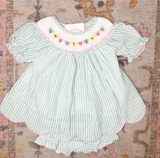 Conversation hearts diaper set: SWEETHEART