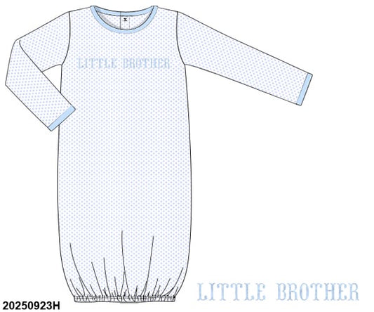 PO ships January: bitty dot little brother layette