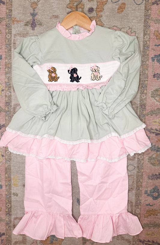 Puppy Love Pants Set Girl