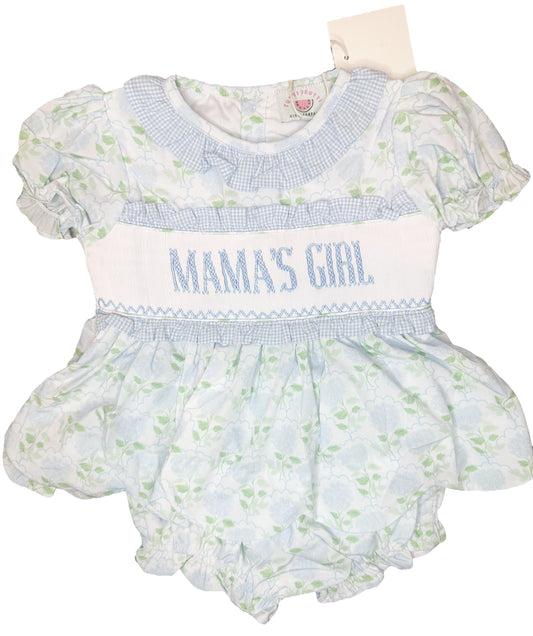 Spring PO ships march(1-31): hydrangea mamas girl diaper set