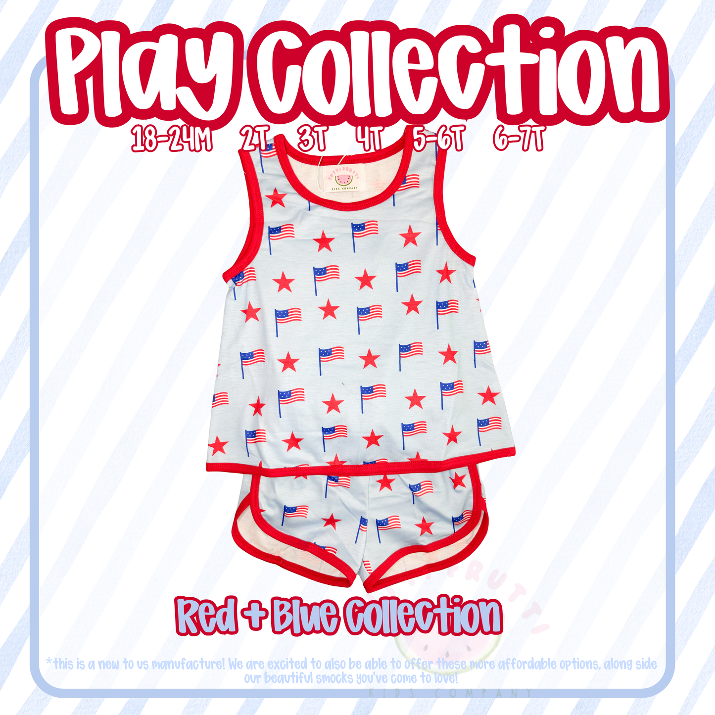 PLAY COLLECTION: RWB Shorts Set Girl