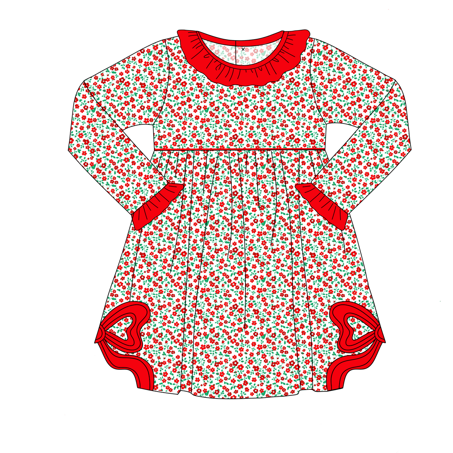PRE SALE SHIPS OCTOBER: Christmas floral dress