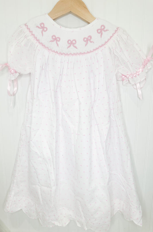 Swiss dot Bow Dress