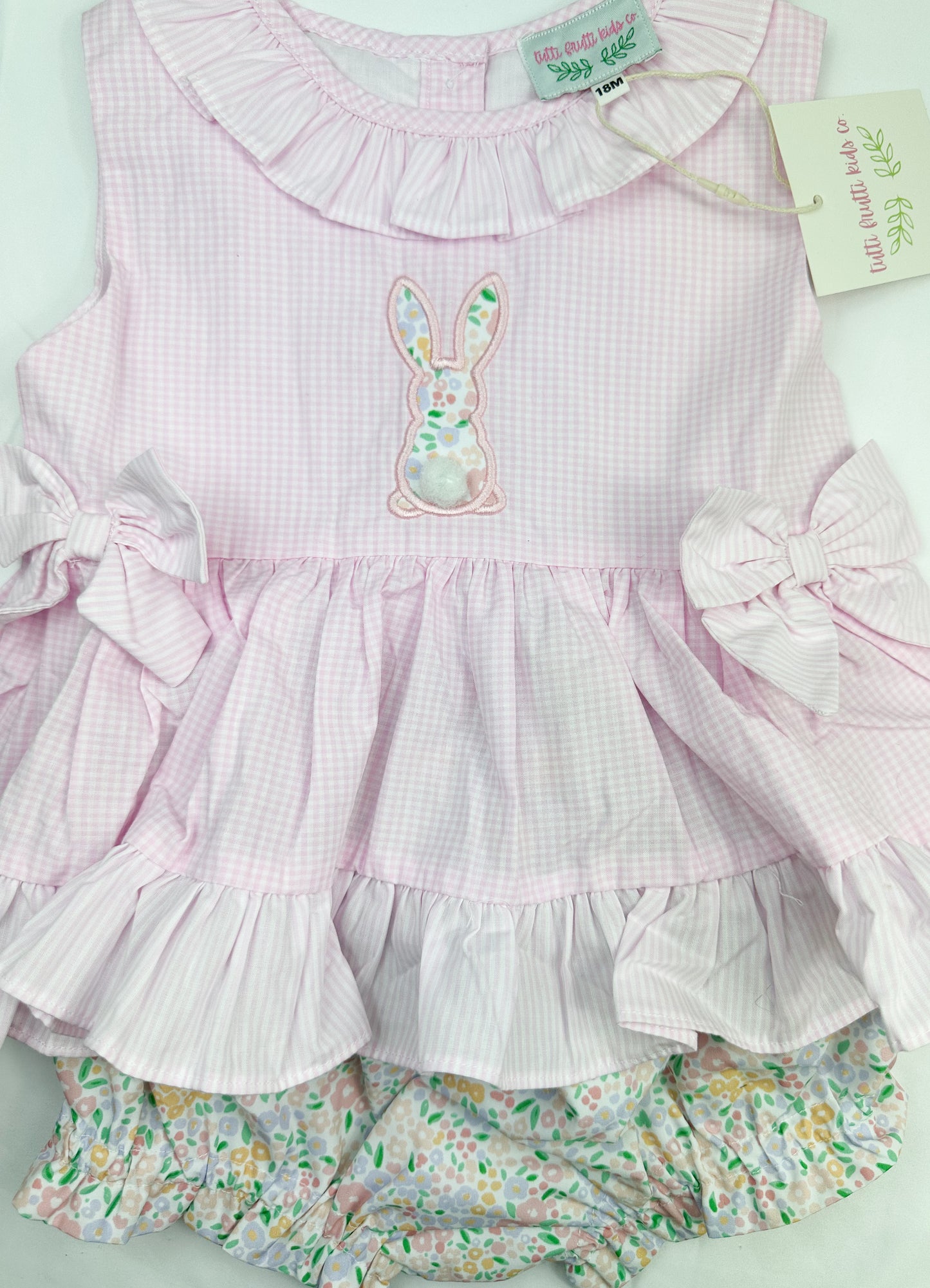 Spring Collection: Bunny Applique Bloomer Set