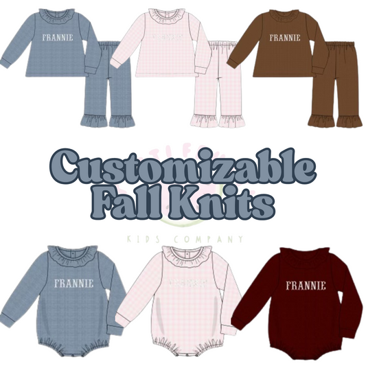 Fall Pre Sale: Customizable Sweater Sets Girl