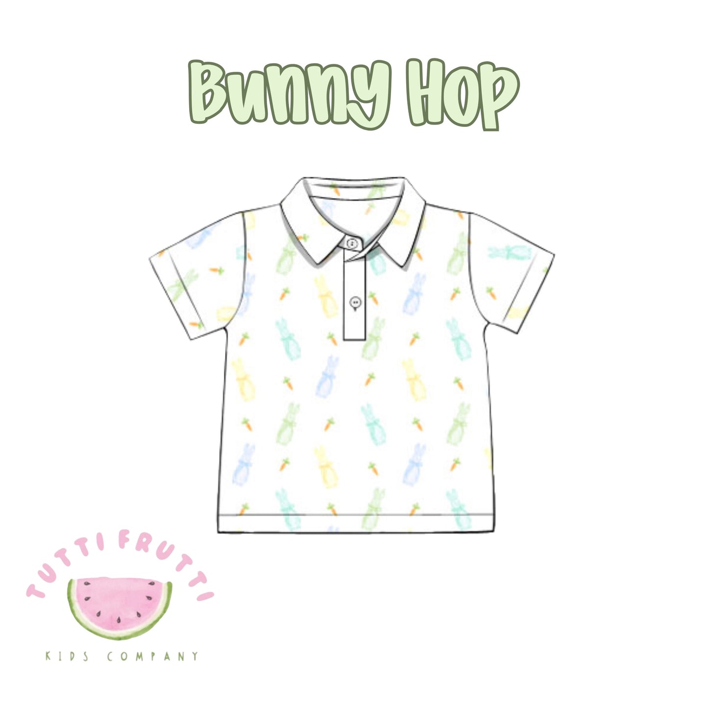 SPRING PO SHIPS MARCH(1-31): BUNNY HOP POLO