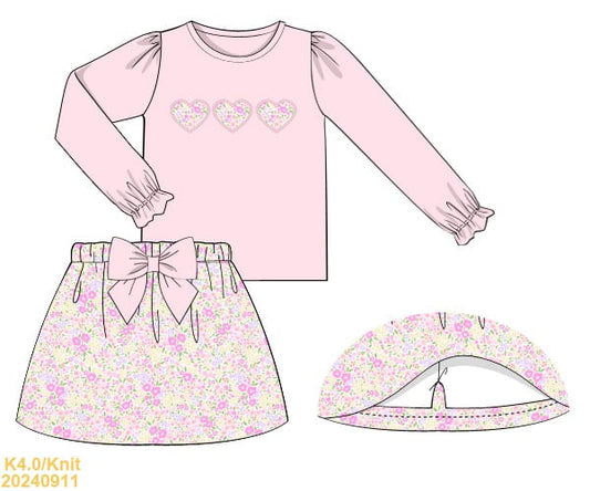 Winter Collection: Spring Hearts Skort Set