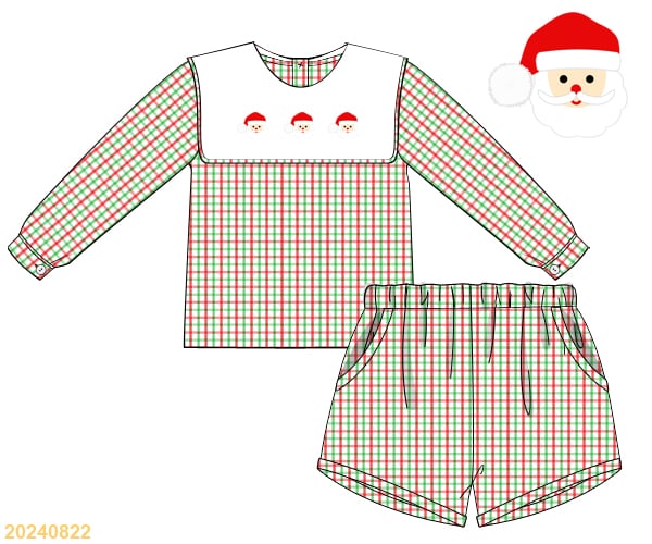 Santa Baby Shorts Set