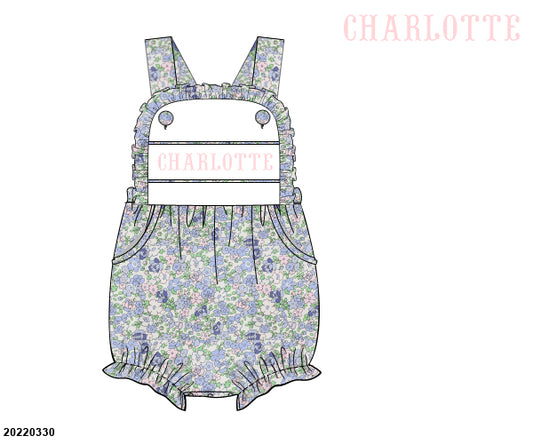 Floral Sunsuit Name Smock